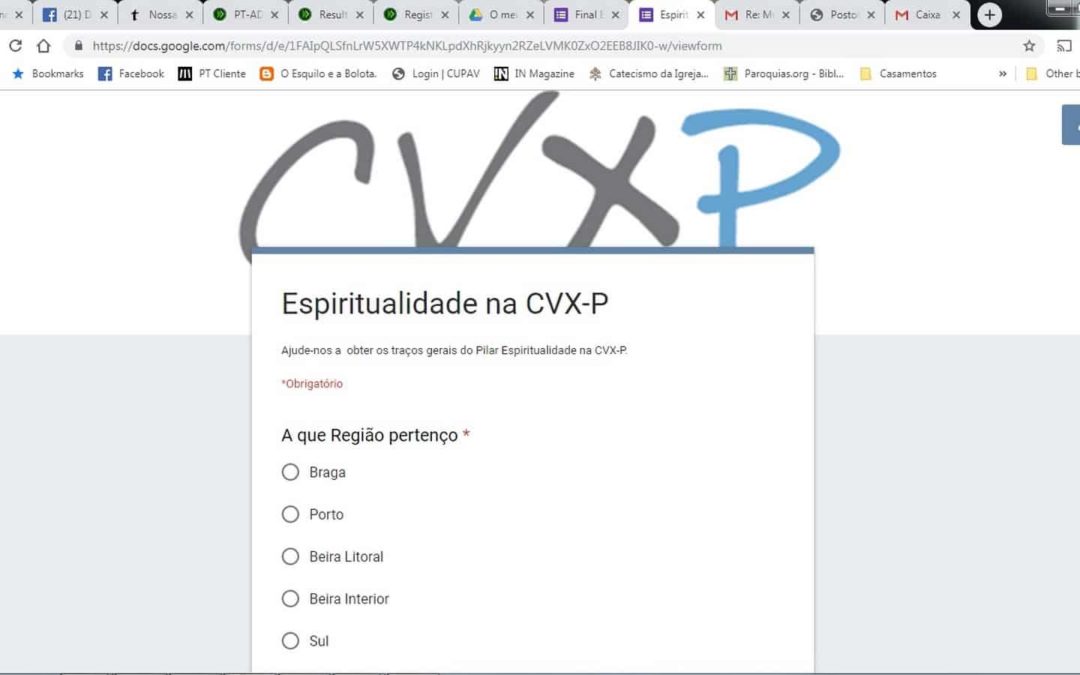 Já está a decorrer o inquérito sobre Espiritualidade à CVX-P